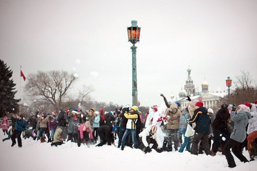 Снежная битва в Петербурге