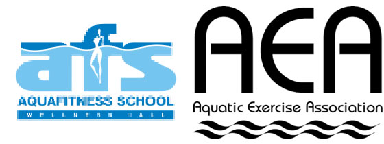 Логотипы Aquafitness School и Aquatic Exercise Assotiation
